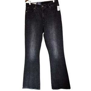 Gap High Rise Flare Tall Stretch Denim Jeans In Black 32 NWT